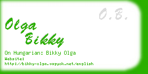 olga bikky business card